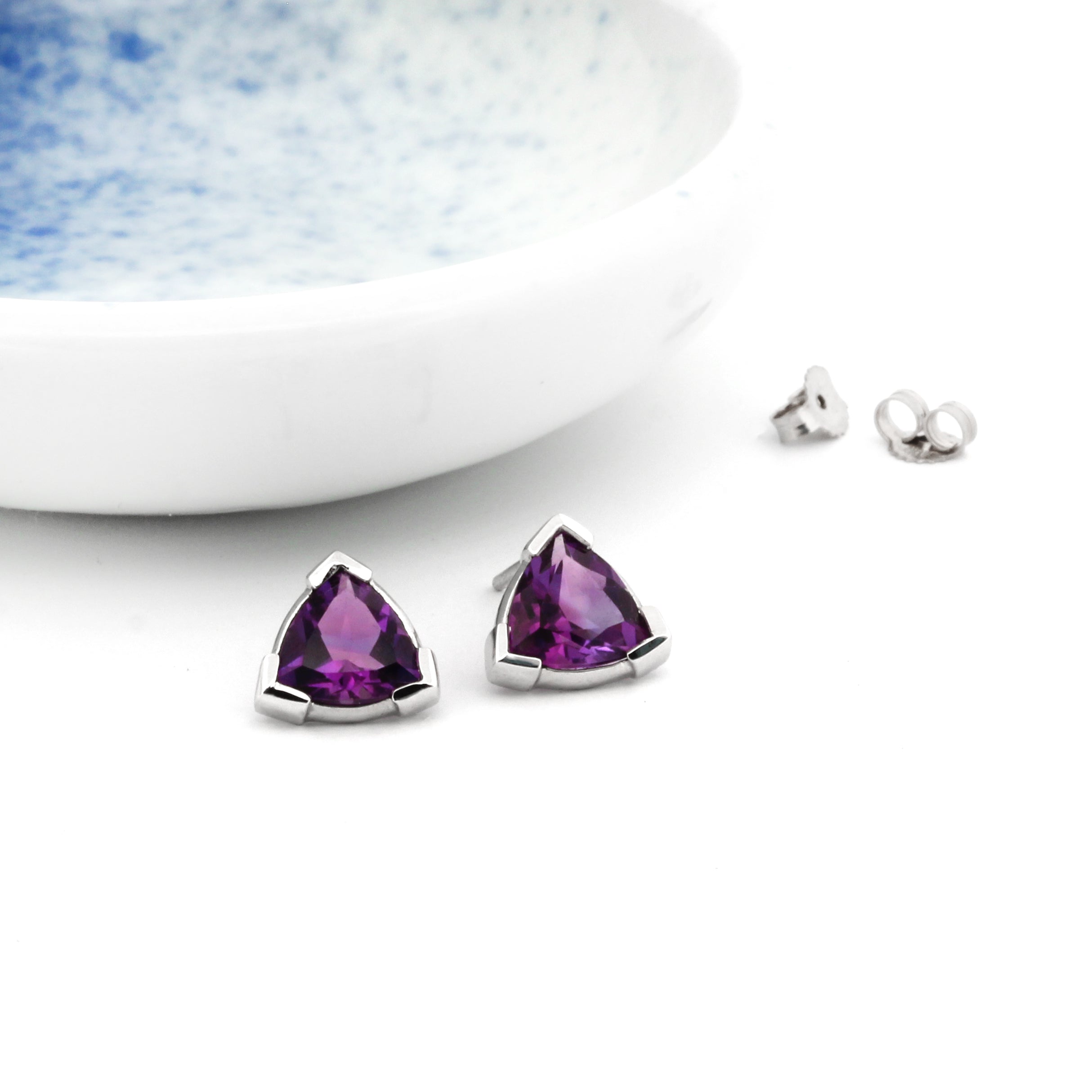 image for Trillium Amethyst Stud Earrings