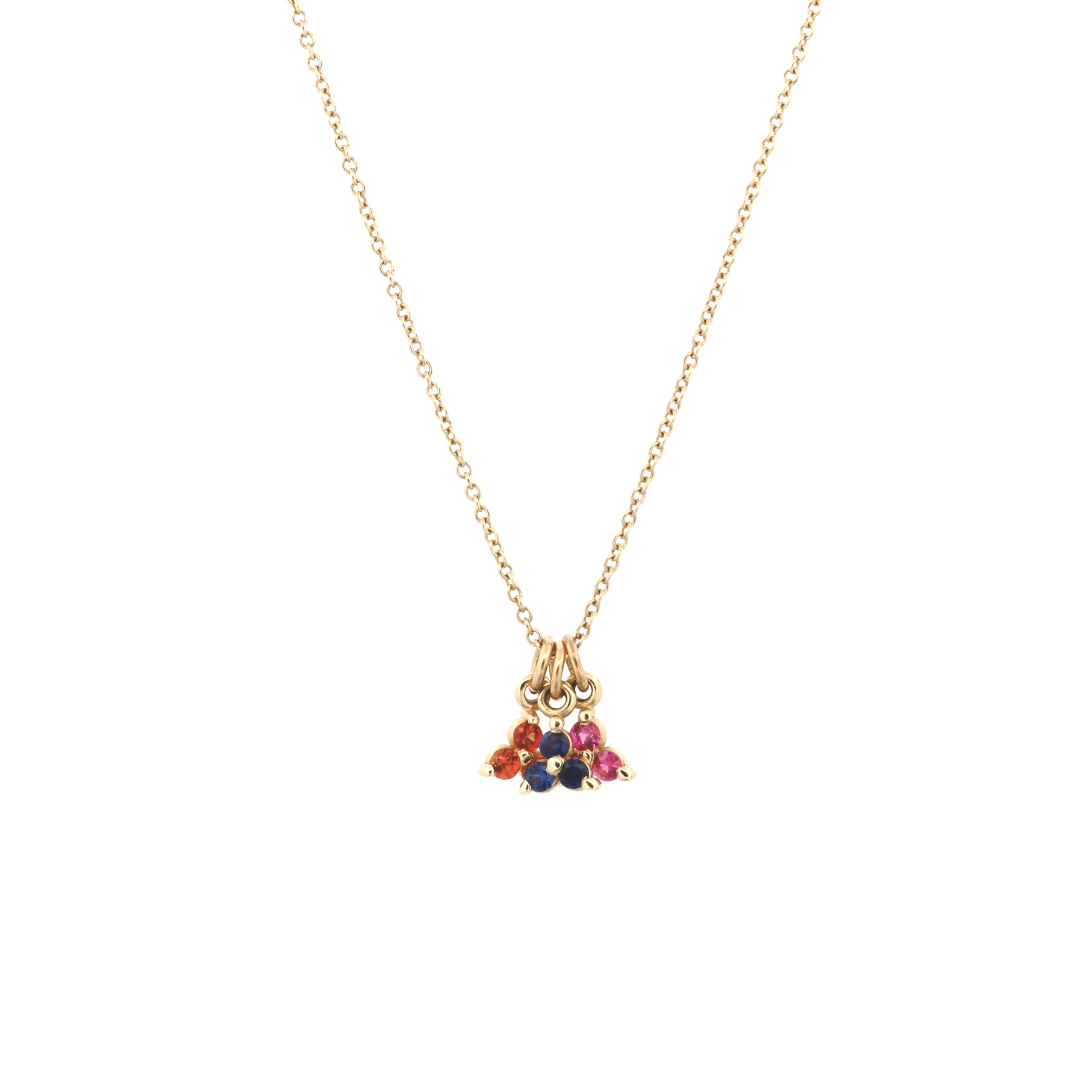 image for Trillium Necklace: Orange Sapphires