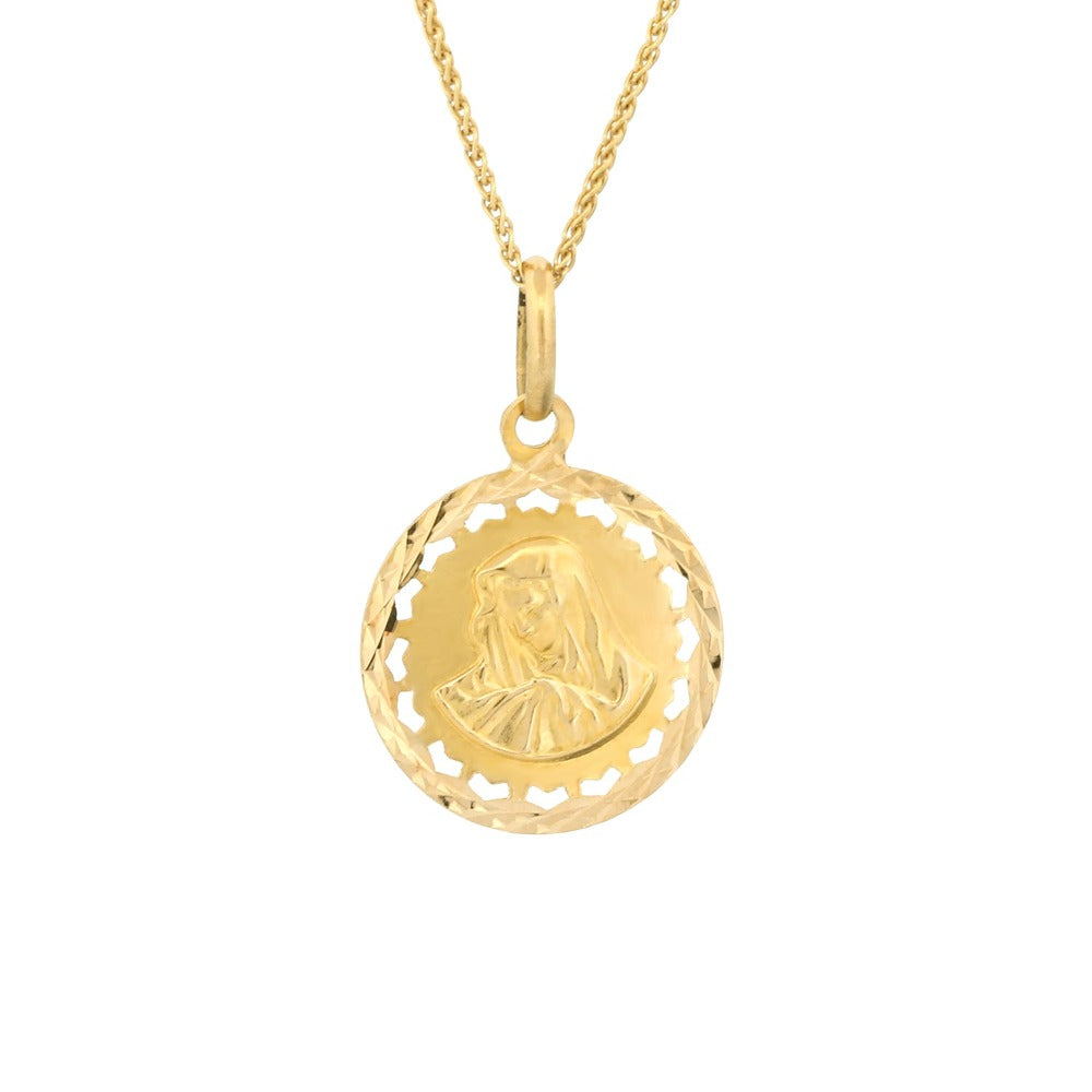 image for Mary Pendant with Diamond Cut Frame