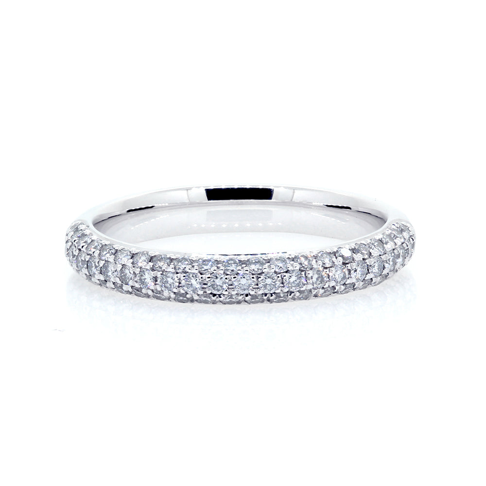 image for Kara: Triple Row Pavé Half Eternity Band