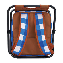 Load image into Gallery viewer, Picnic Cooler Chair - Cobalt Check
