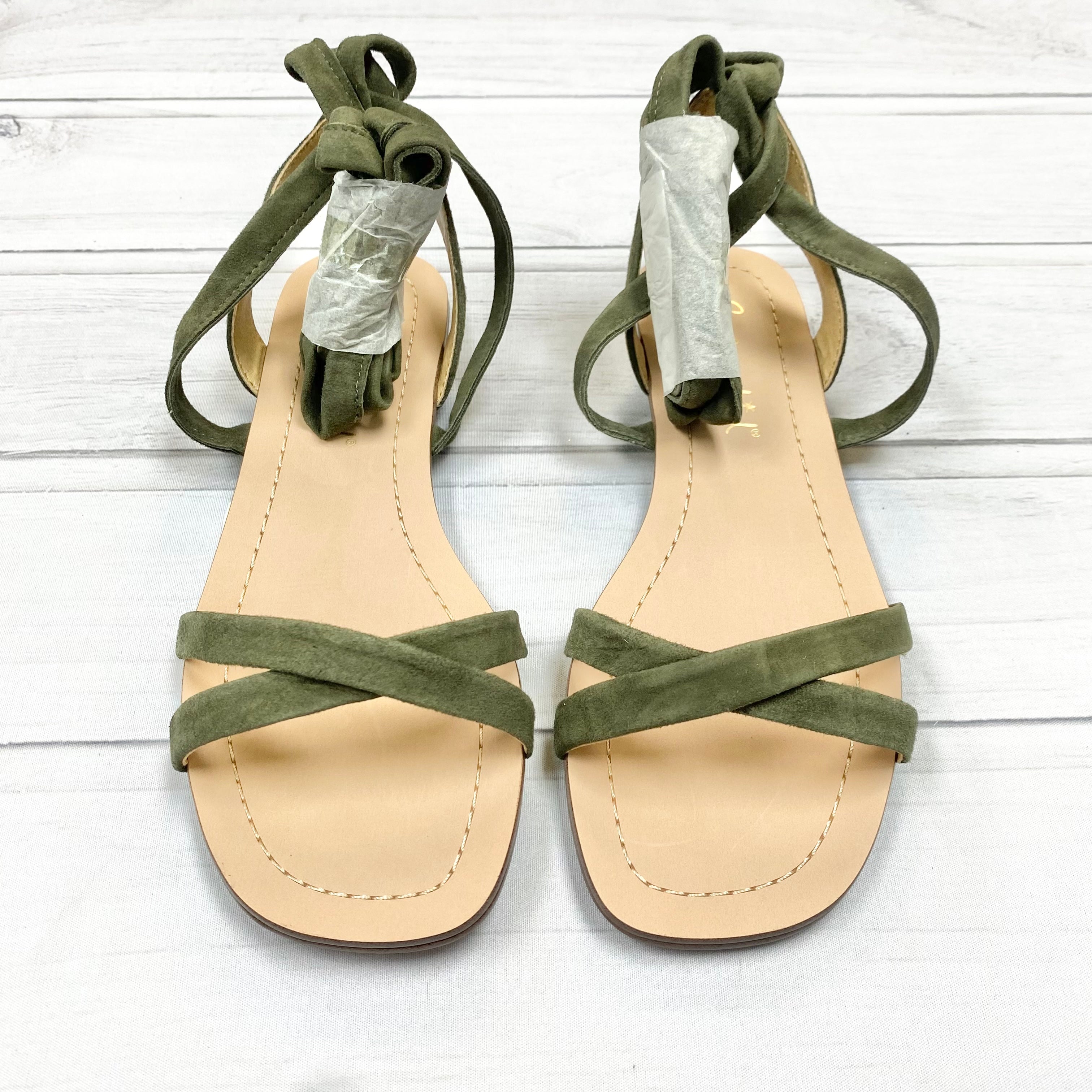 Kelly & Katie olive green sandals - Depop