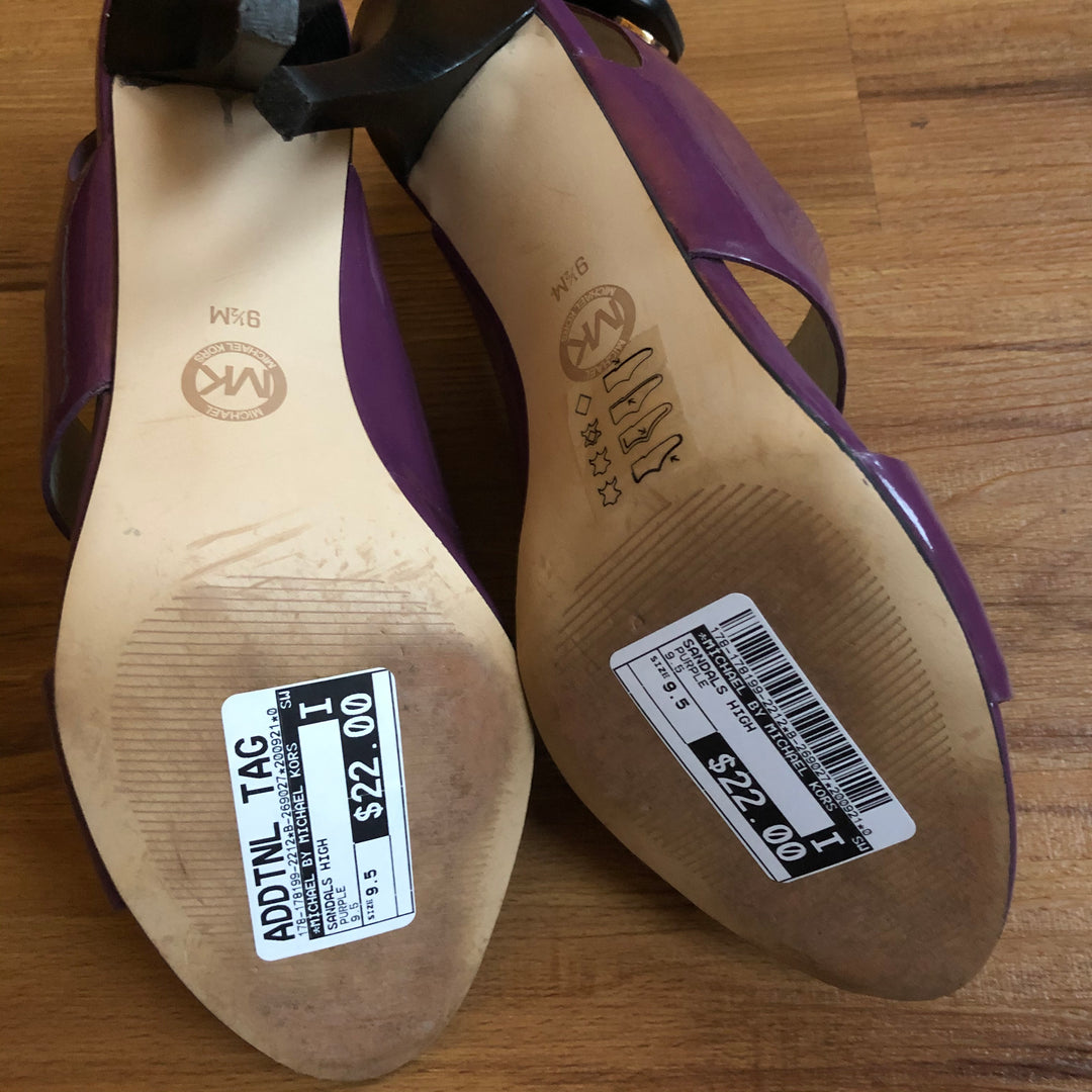 michael kors purple sandals