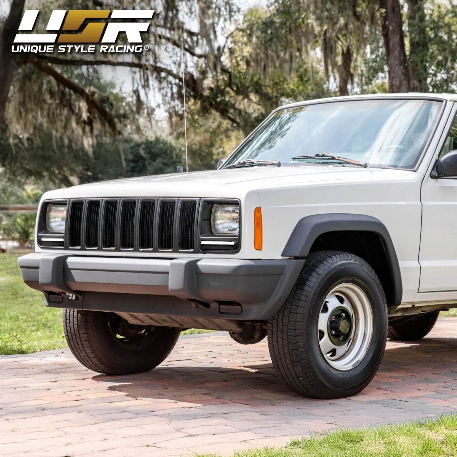 1997-2001 Jeep Cherokee Front Clear or Smoke Lens Switchback LED Bumper Turn Signal Light
