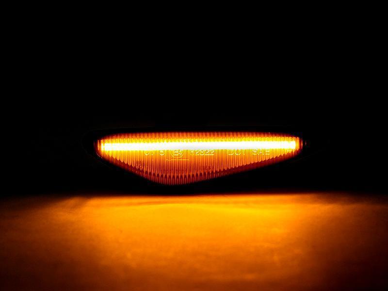 2009-2012 Mazda RX8 / 2016+ MX5 Miata / 2017+ Fiat 124 Spider Smoke Amber LED Fender Side Marker Light