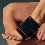 Pull the brace up your ankle, position the inlays around and below your ankle joint.