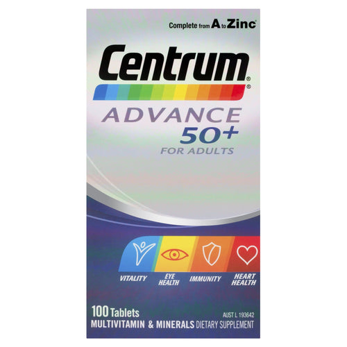 Centrum Advance 50+ For Adults 100 Tablets