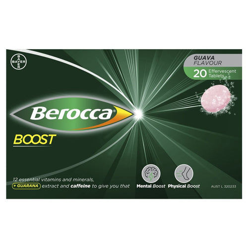Berocca Boost Energy Guarana Effervescent 20 Tablets