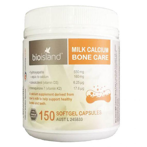 Bio Island Milk Calcium Bone Care 150 Softgel Capsules