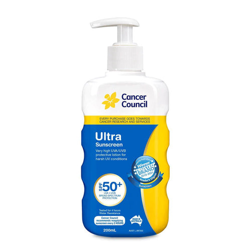  Cancer Council Ultra Sunscreen Pump SPF50+ 200mL