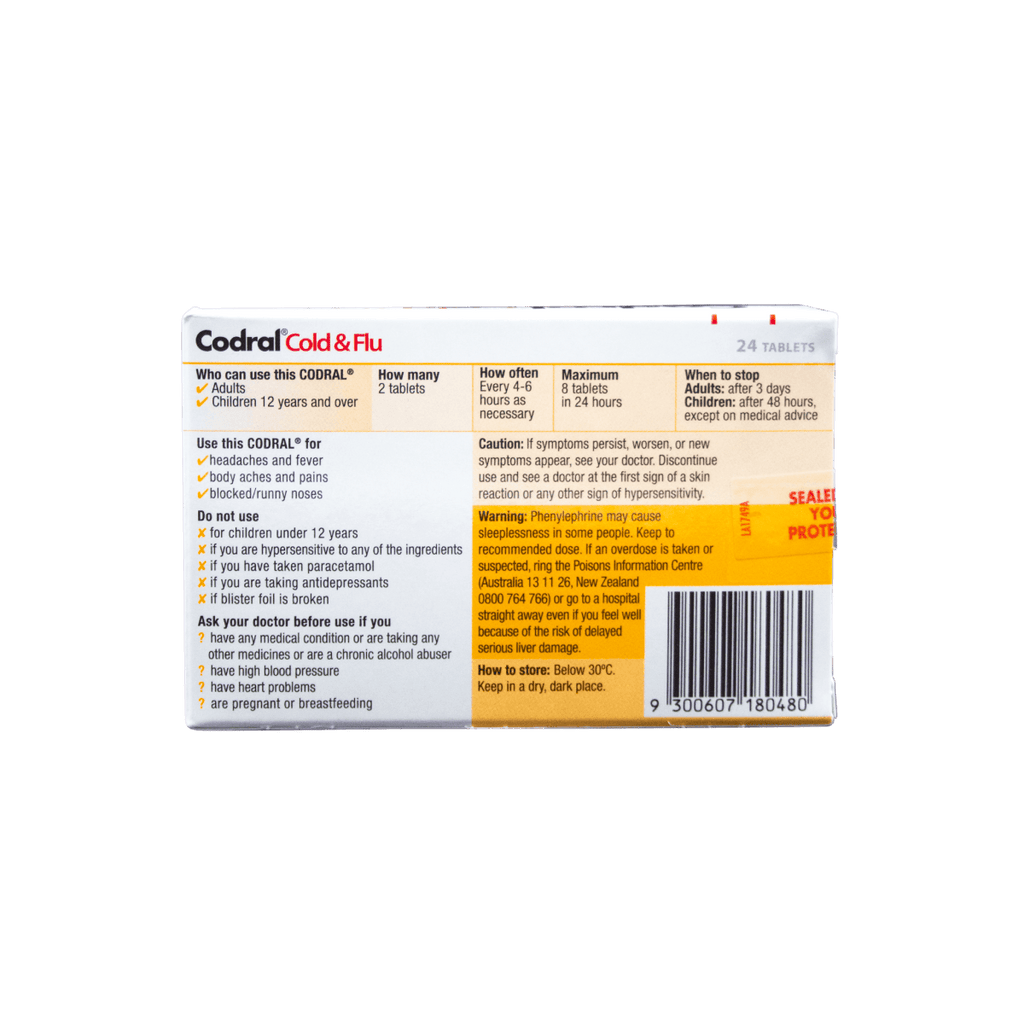 Codral Pe Cold And Flu 24 Tablets Clearance 0052