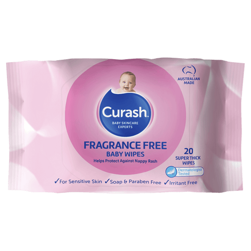 Curash Fragrance Free Baby Wipes 20 Pack