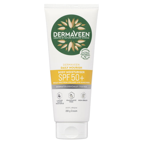 DermaVeen Daily Nourish Body Moisturiser SPF50+ 200g