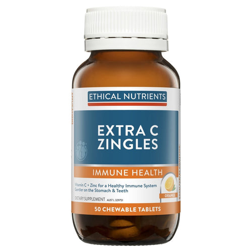 Ethical Nutrients Immuzorb Extra C Zingles Orange 50 Chewable Tablets