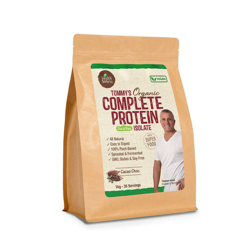 Health Addicts Tommy’s Organic Complete Protein Isolate Chocolate 1kg