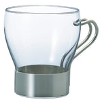Hario Hot Cafe Glass & Steel 365ml Coffee Cup
