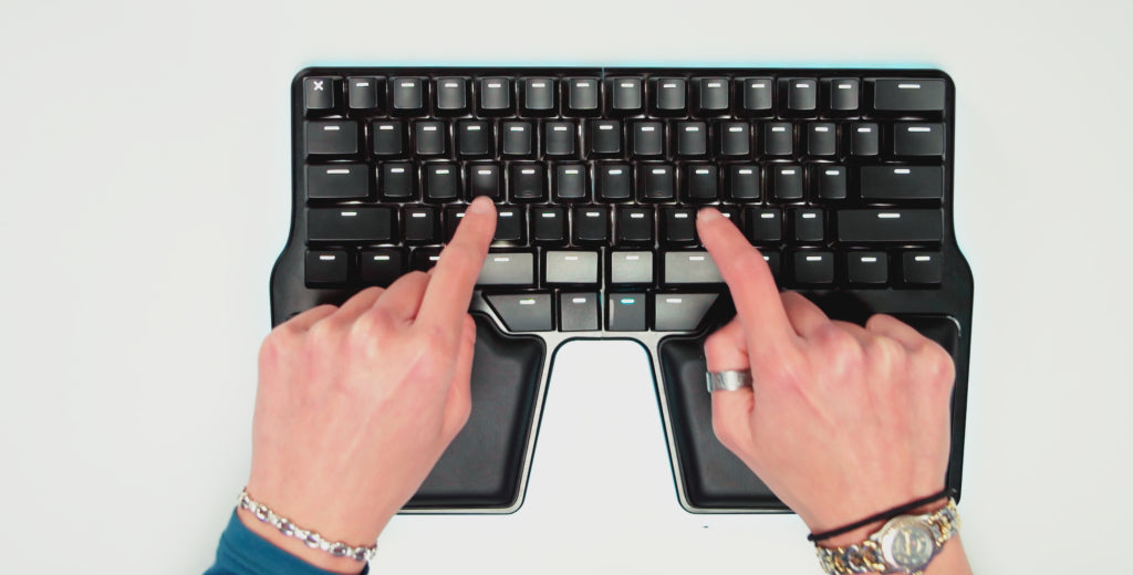 Typing with 2 fingers