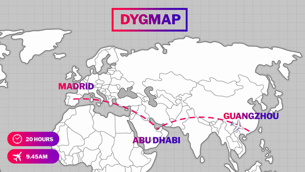 Dygmap Flight to China