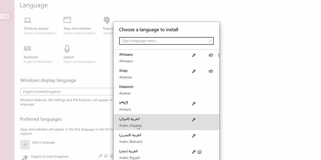 Windows Input Language