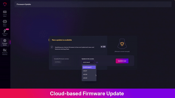 Bazecor cloud-based firmware update