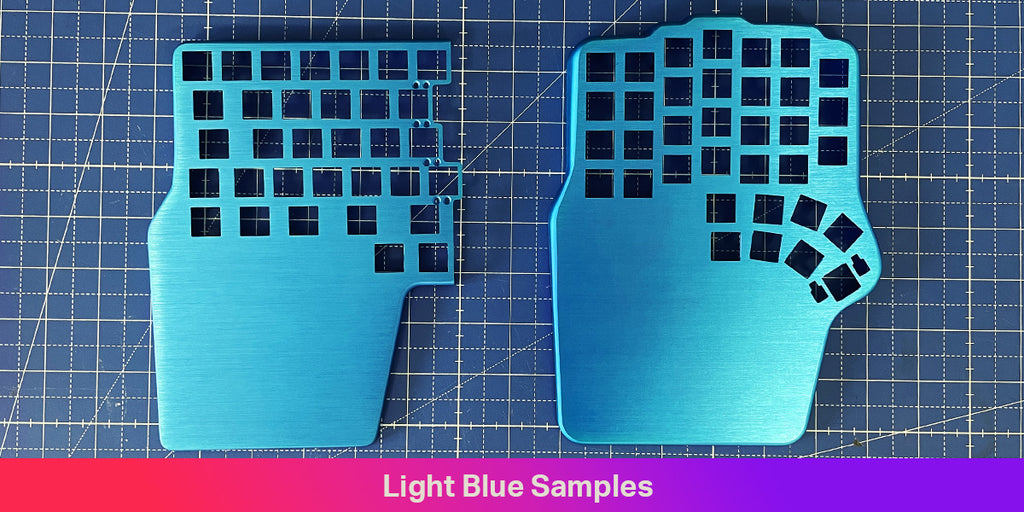 Light blue samples