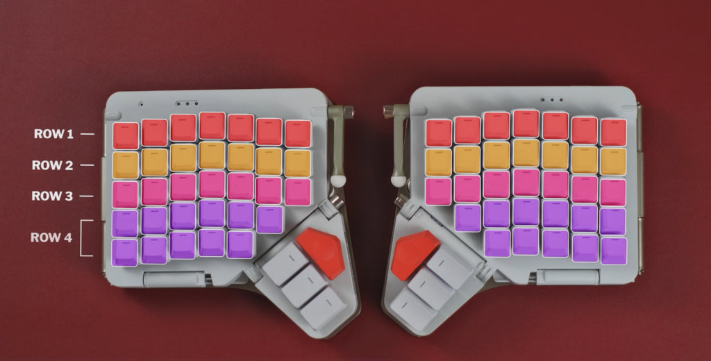 Monnlander 1-unit keycaps on rows