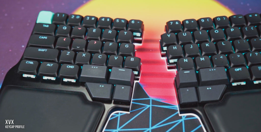 Dygma Raise with XVX keycap profile