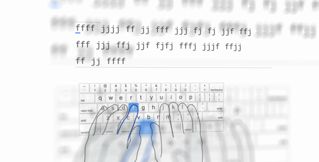 Touch-typing exercise