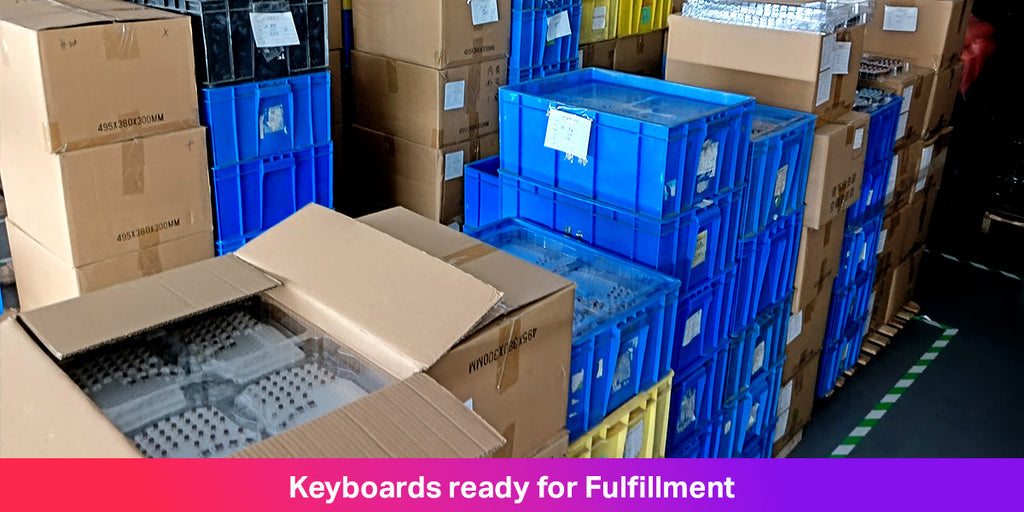 Image of keyboards ready for fulfillment