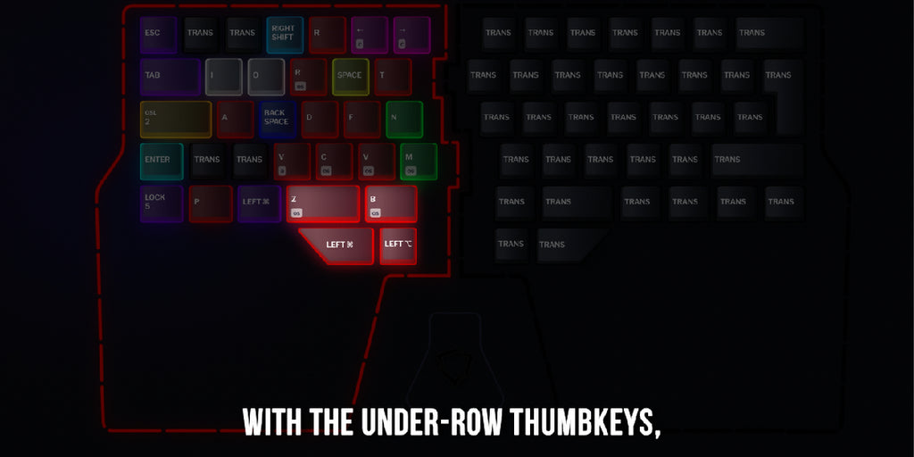 red under-row thumbkeys