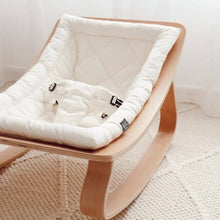 Load image into Gallery viewer, Levo Baby Rocker | Beech + Organic White Cushion
