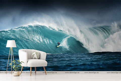 blue ocean surfer wallpaper mural canada