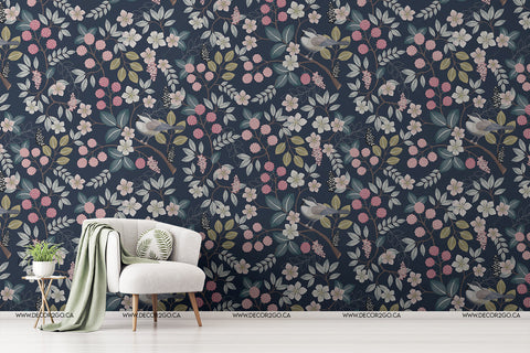 floral wallpaper black canada winnipeg