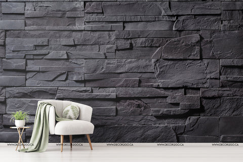 black rock abstract winnipeg canada wallpaper mural