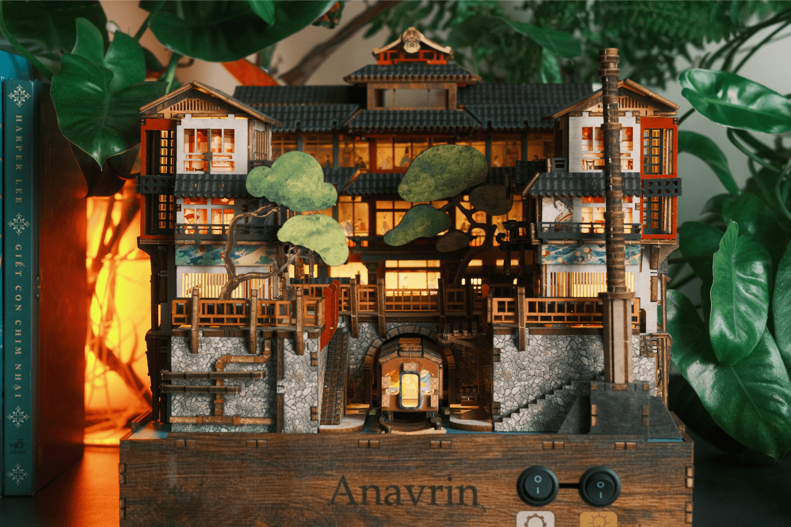 ByAnavrin Ginzan Onsen DIY Book Nook Craft Kit Motion Scene