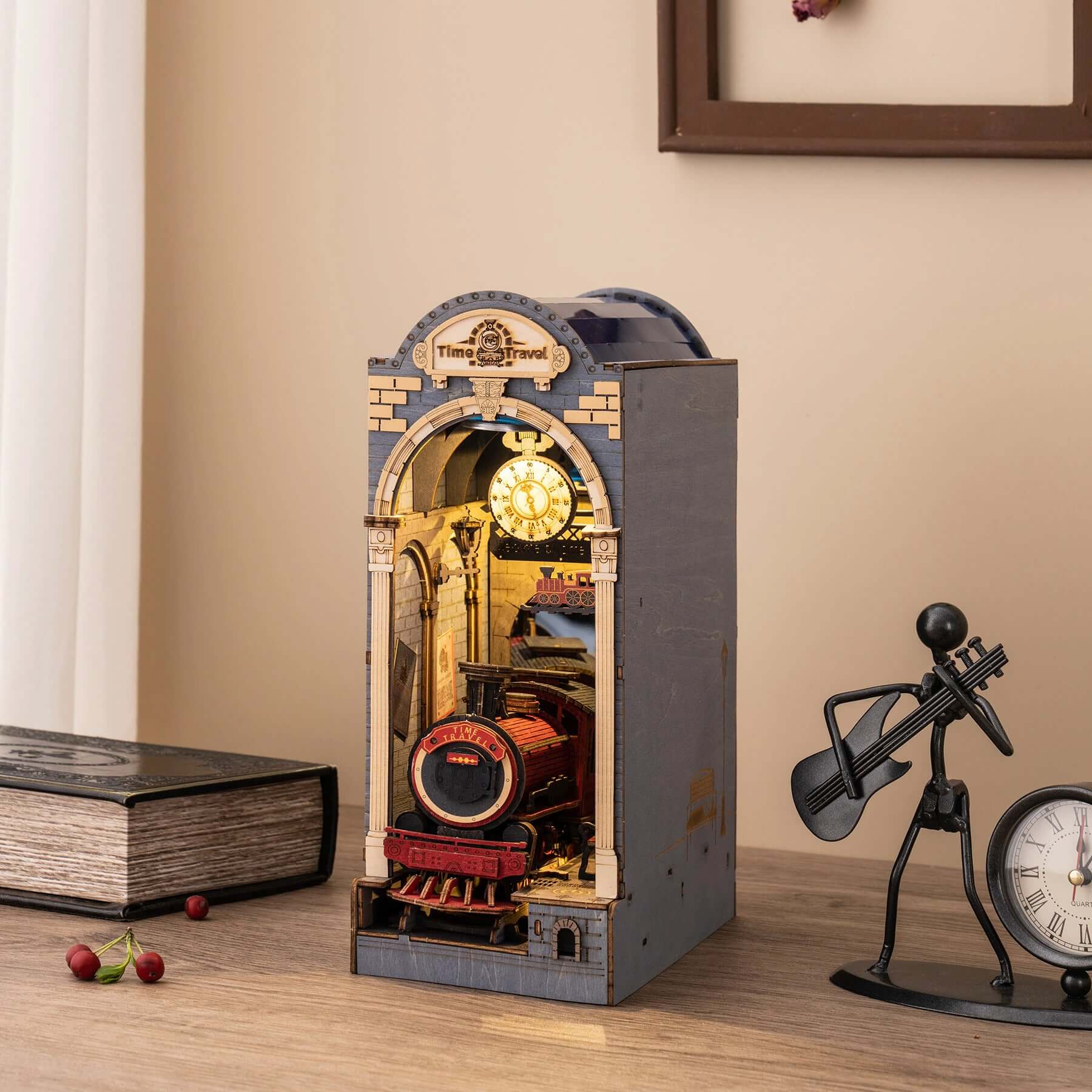 ByAnavrin Time Travel Harry Potter Hogwarts Miniature Book Nook Craft Kit