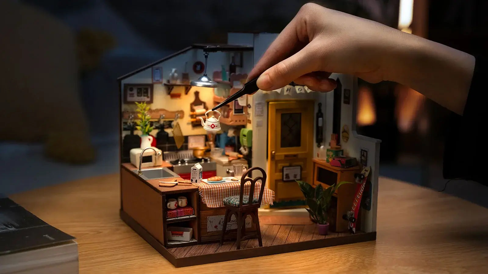 Homey's Miniature Kitchen DIY Craft Kit Dollhouse