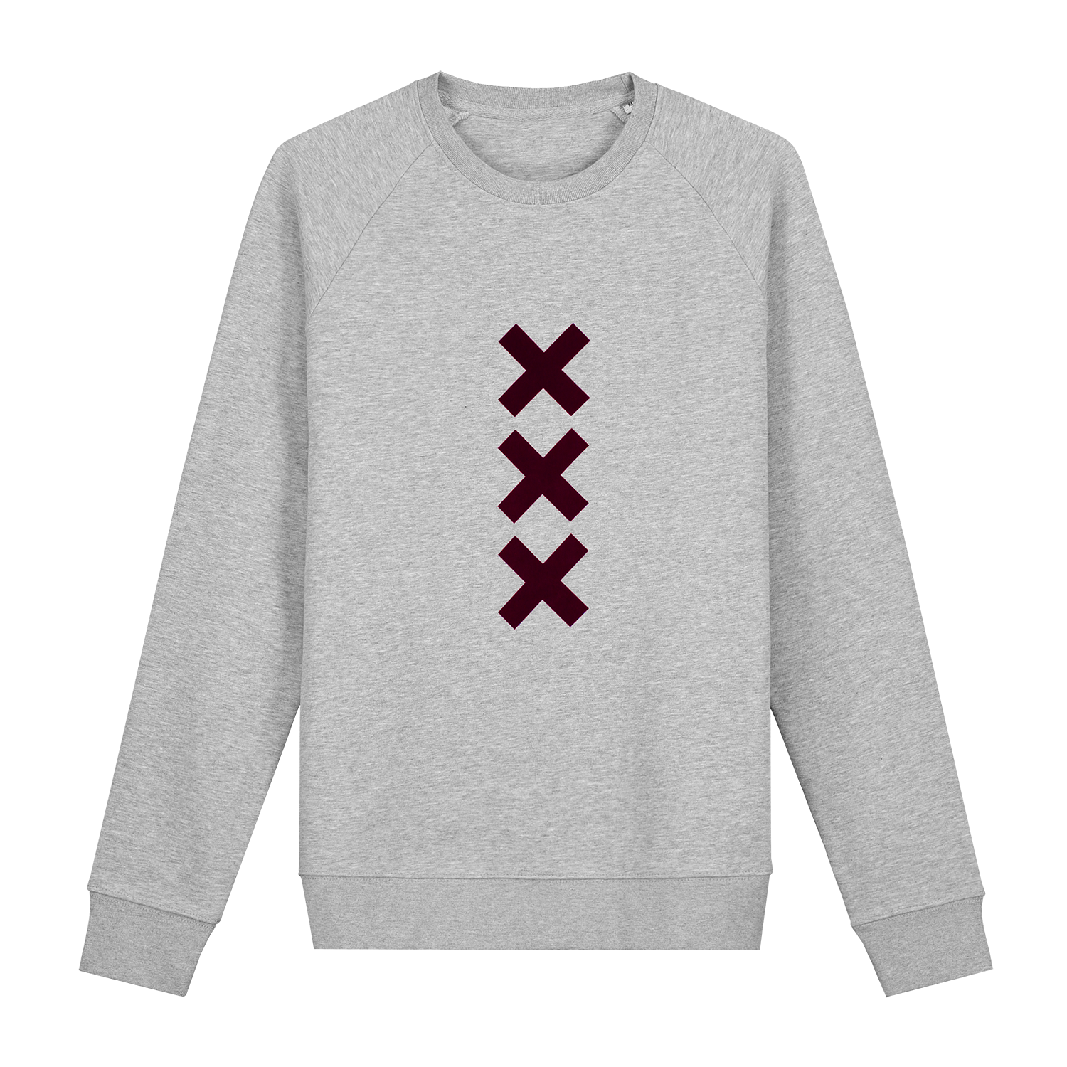 Onderdrukken aftrekken emmer XXX Amsterdam Grey (Burgundy) - Loenatix Sweater – Straatwaar