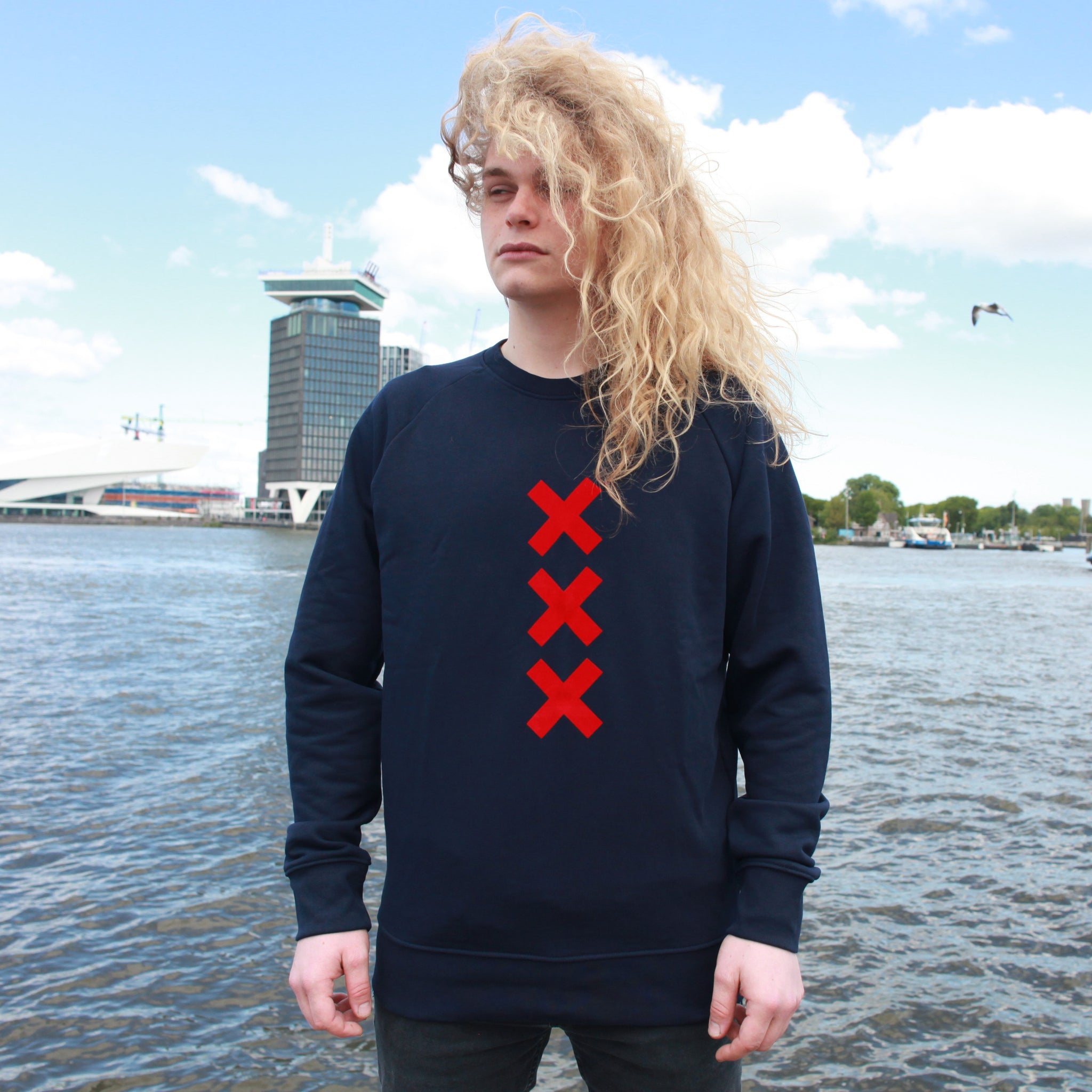 XXX Amsterdam Navy (Red) - Loenatix Sweater –