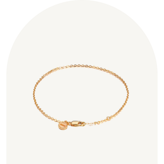 18ct Yellow Gold Cable Chain Bracelet