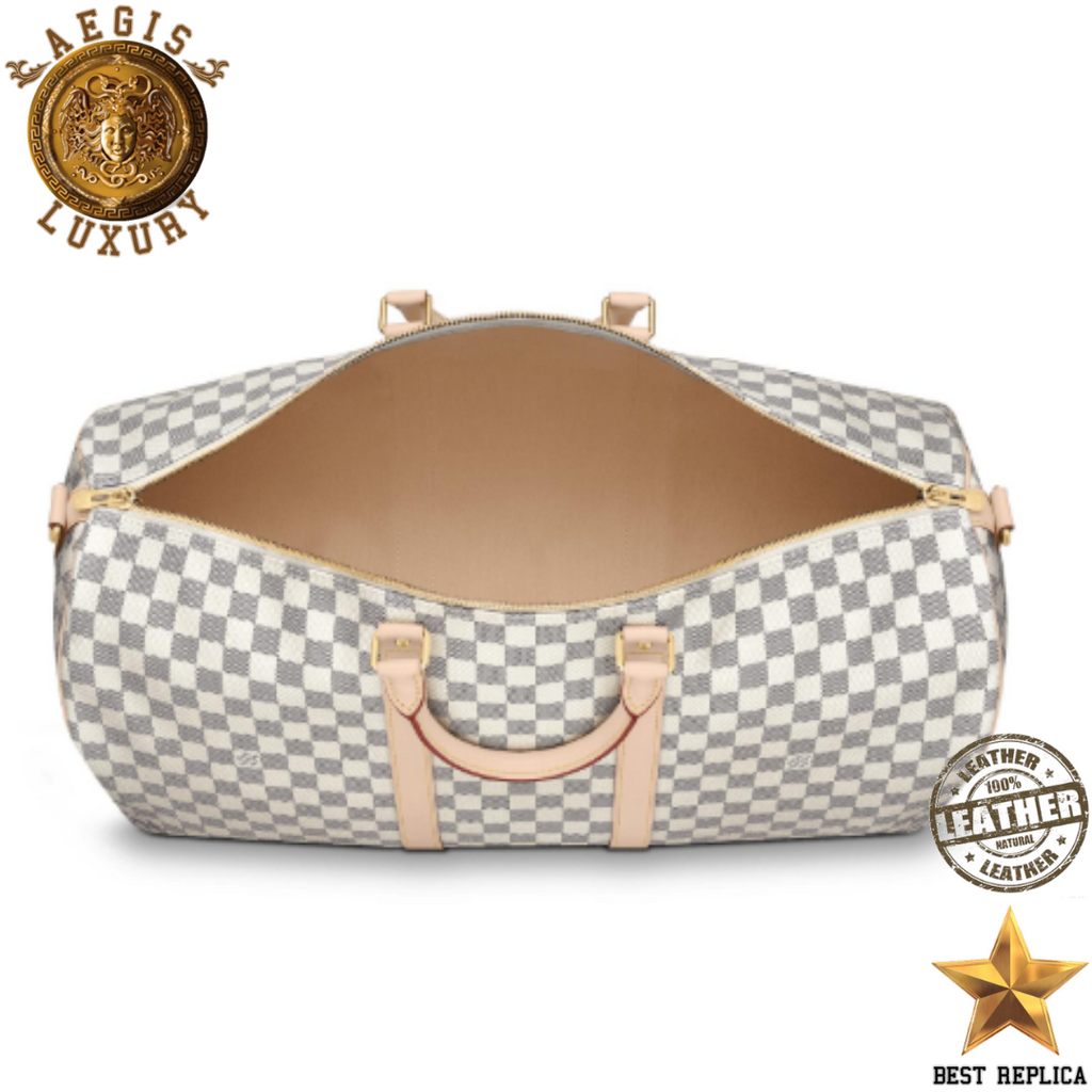 Louis Vuitton Vintage - Damier Azur Keepall 50 Bag - White Ivory Blue -  Damier Leather Handbag - Luxury High Quality - Avvenice