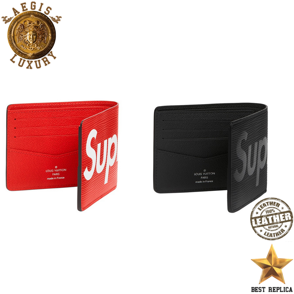 lv supreme red wallet