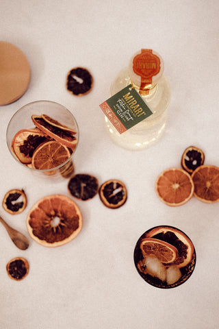 Festive Orange Snow Globe Gin with Candied Citrus