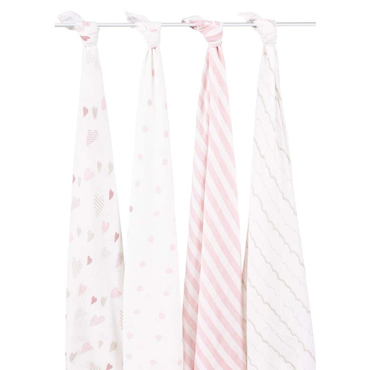 Aden and Anais 4-pack Classic Swaddles - Heart Breaker-image-2