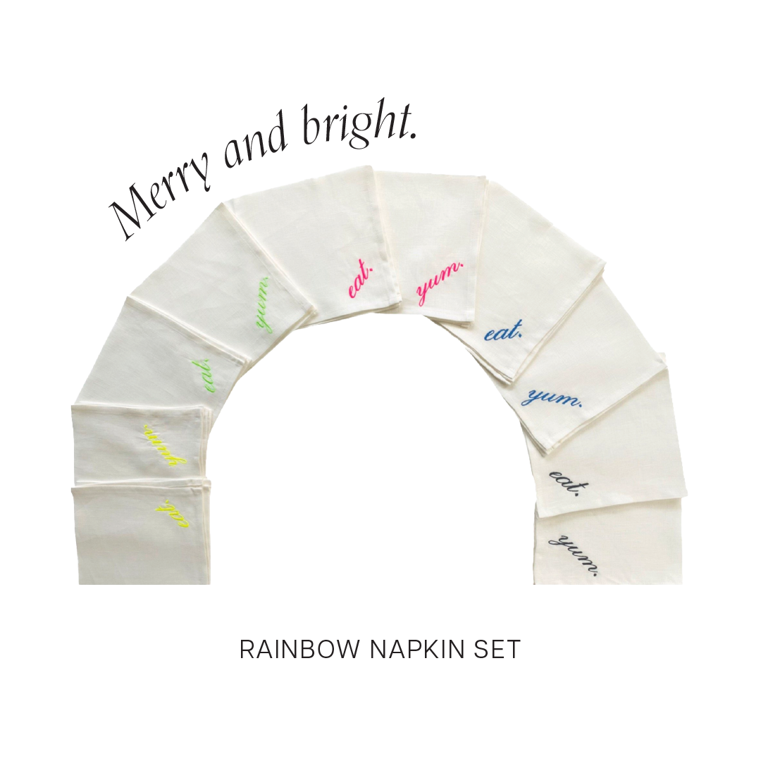 Rainbow napkin set