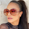 hbk oversized sunglasses men women big frame brand designer fashion shades summer style uv400 vintage sun glasses black leopard
