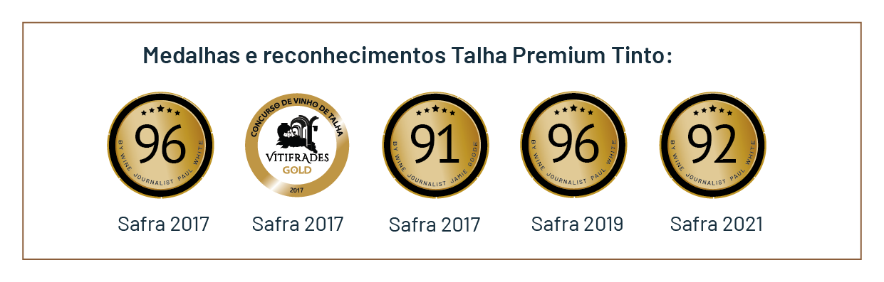 Medalhas Talha Premium Tinto