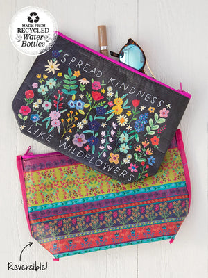 Kindness Recycled Zipper Pouch - Pizzazz 