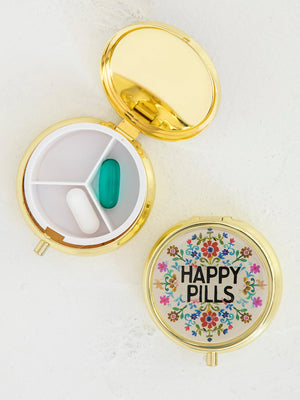 Happy Pills Pill Box Holder - Pizzazz