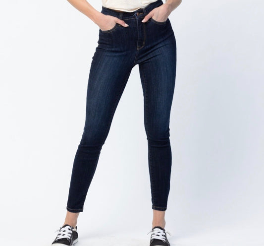 Mid Rise Braided Belt Loop Slim Bootcut Jean by Judy Blue - Jo & Grey